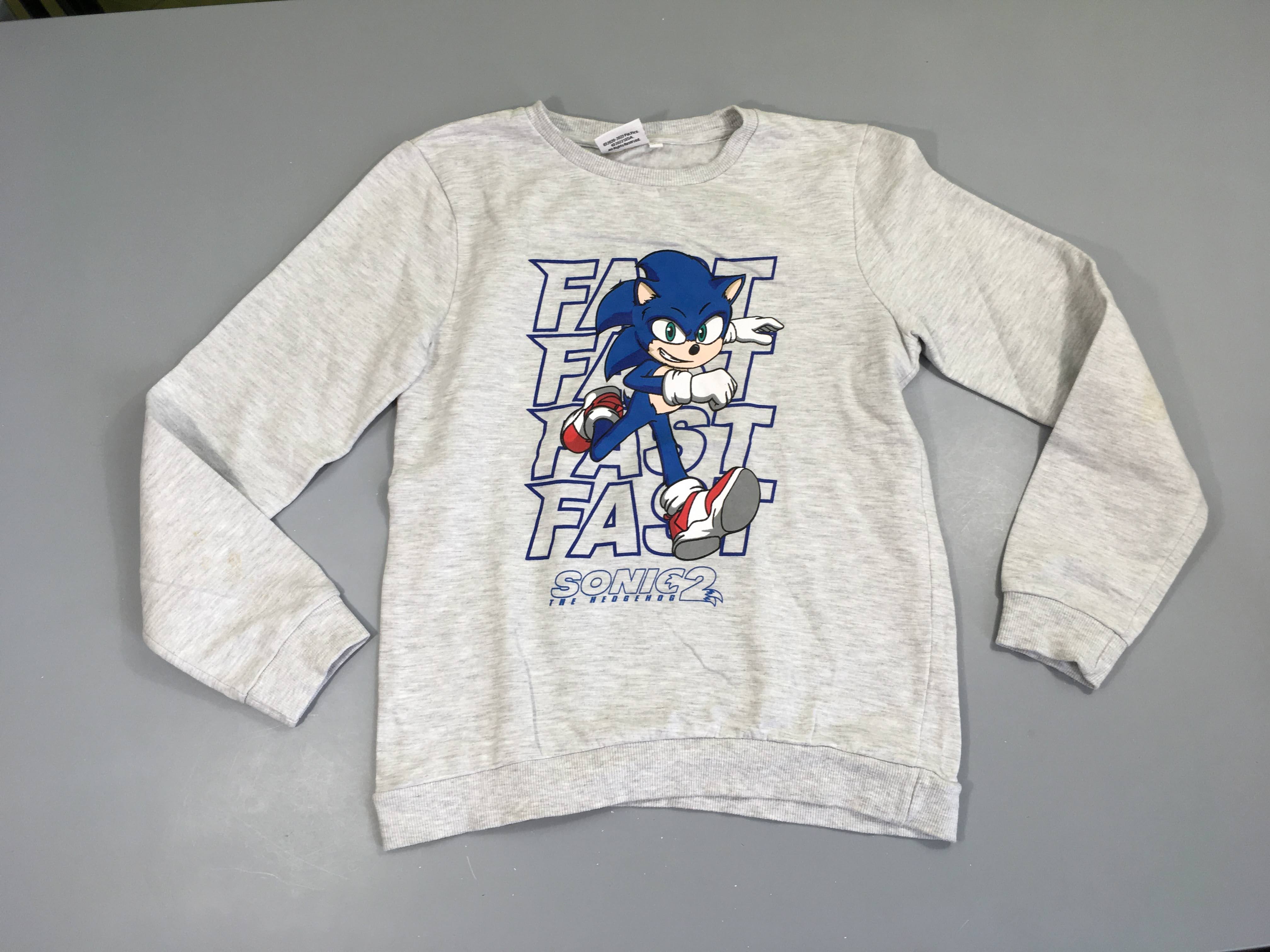 Sweat gris clair flammé Sonic2