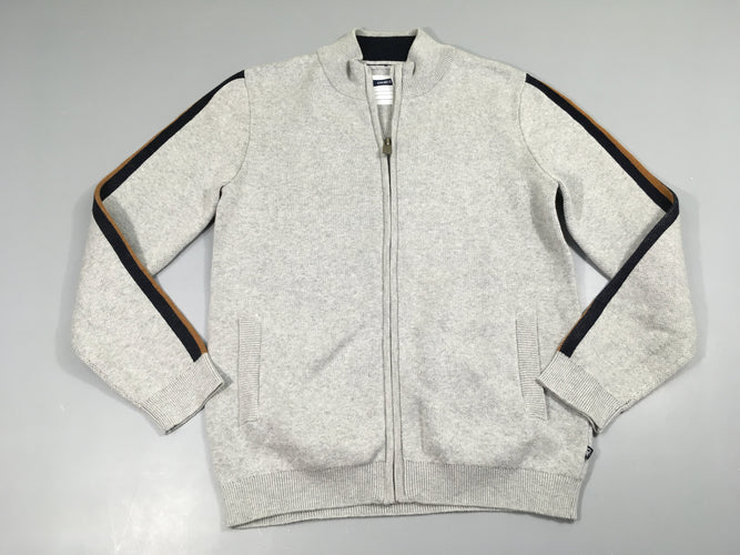 Gilet zippé gris, moins cher chez Petit Kiwi