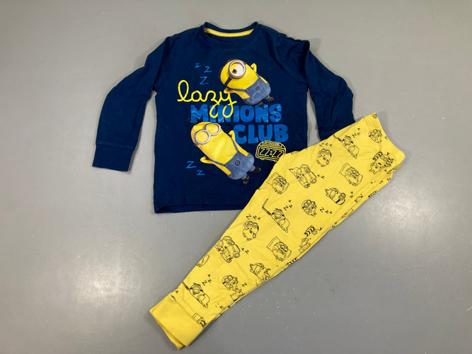 Pyjama 2pcs jersey bleu foncé Minion, moins cher chez Petit Kiwi