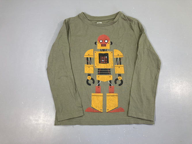 T-shirt m.l kaki robot, moins cher chez Petit Kiwi