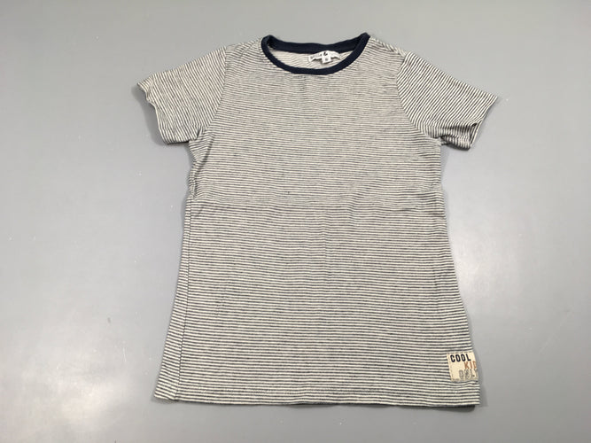 T-shirt m.c rayé blanc/bleu, moins cher chez Petit Kiwi