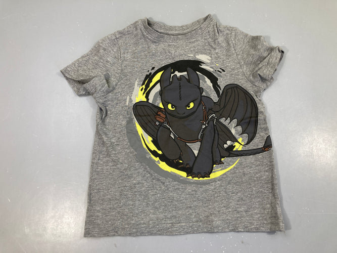 T-shirt m.c gris chiné Dragon, moins cher chez Petit Kiwi