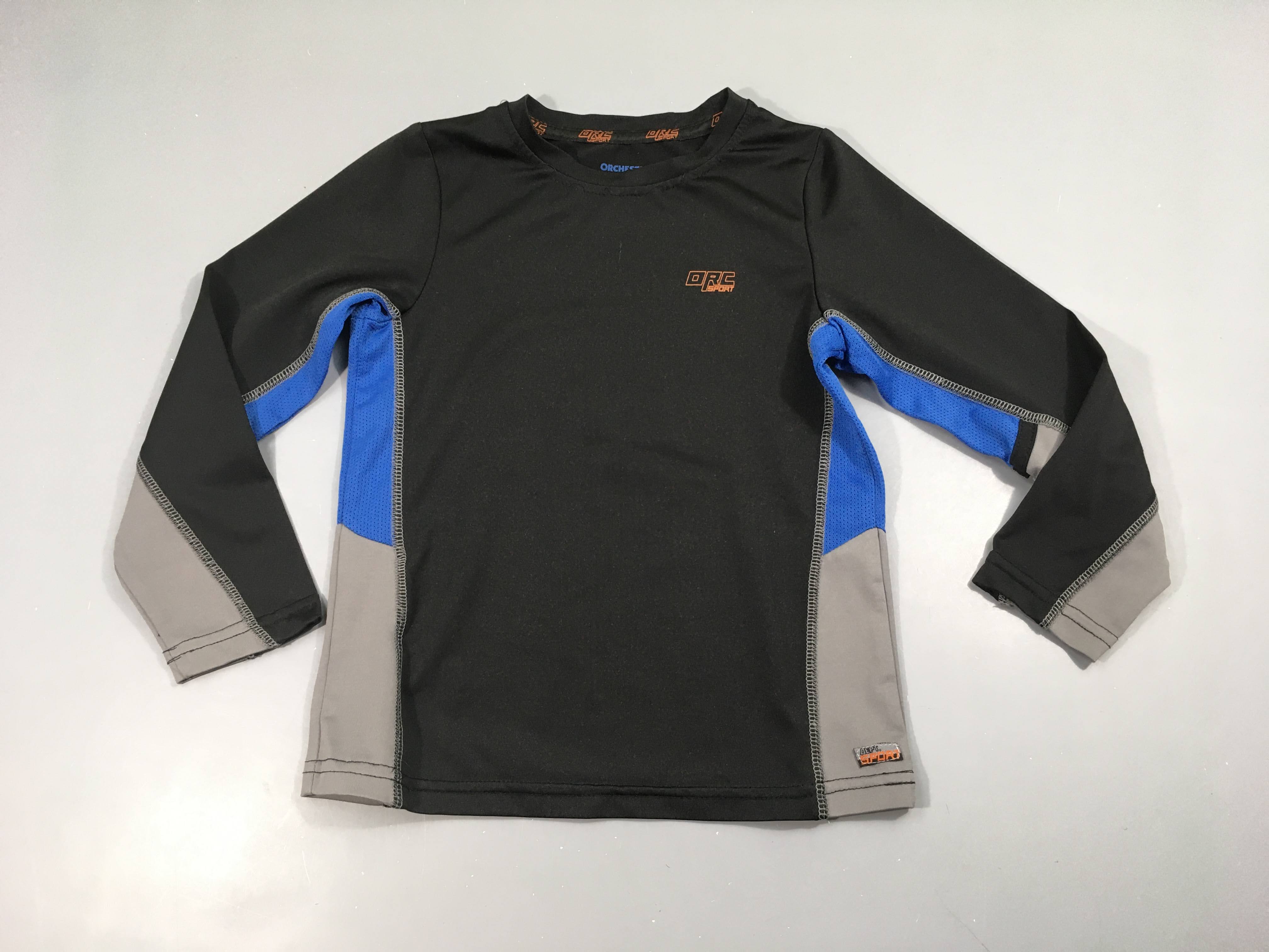 T-shirt de sport m.l noir/gris/bleu