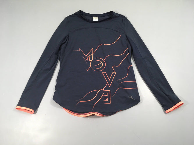 T-shirt m.l bleu/saumon Move, moins cher chez Petit Kiwi