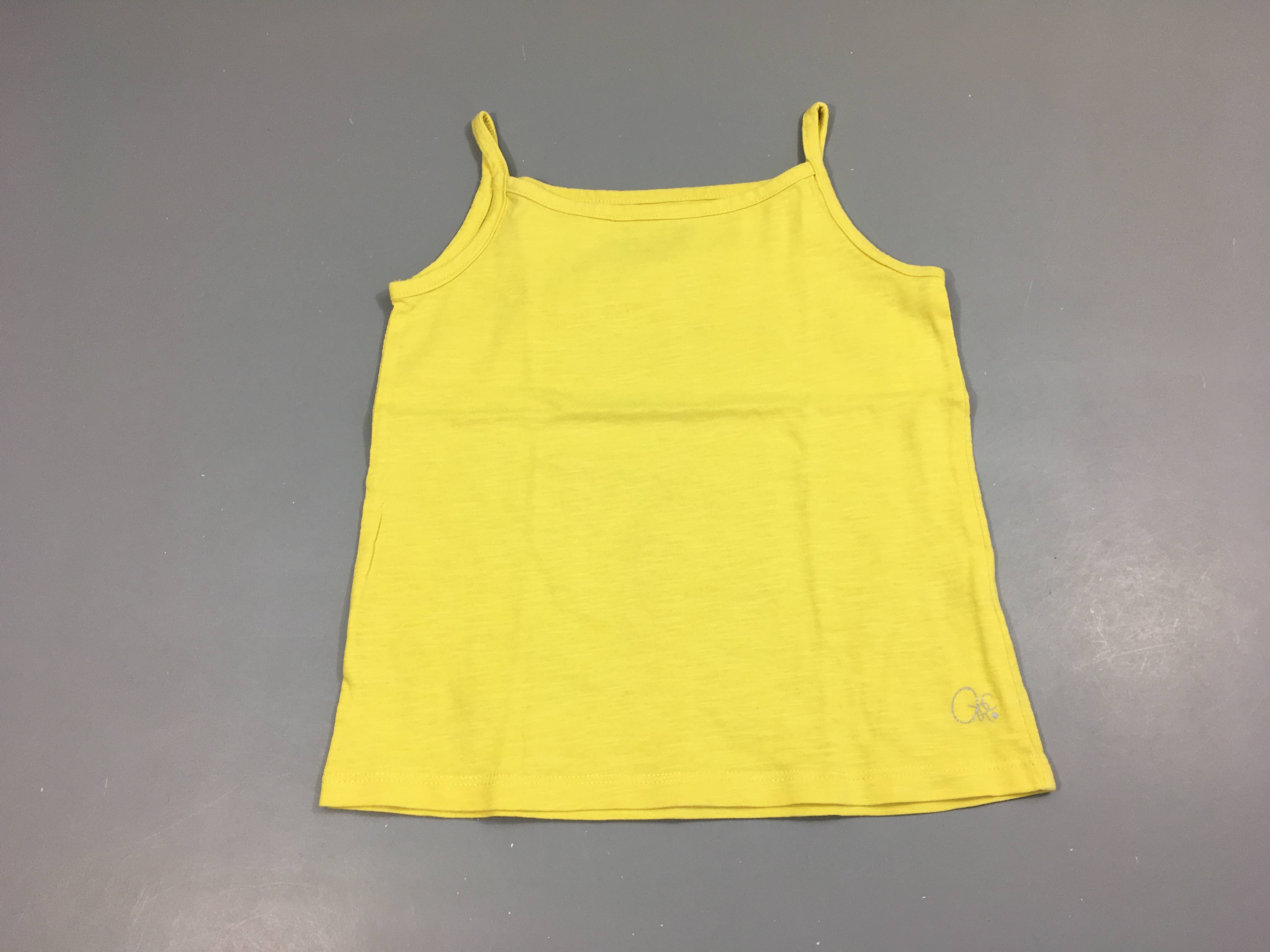 T-shirt fines bretelles jaune