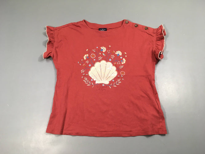 T-shirt m.c rose coquillage sequins, moins cher chez Petit Kiwi