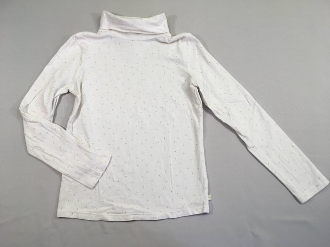 T-shirt m.l col roulé blanc cassé pois, moins cher chez Petit Kiwi