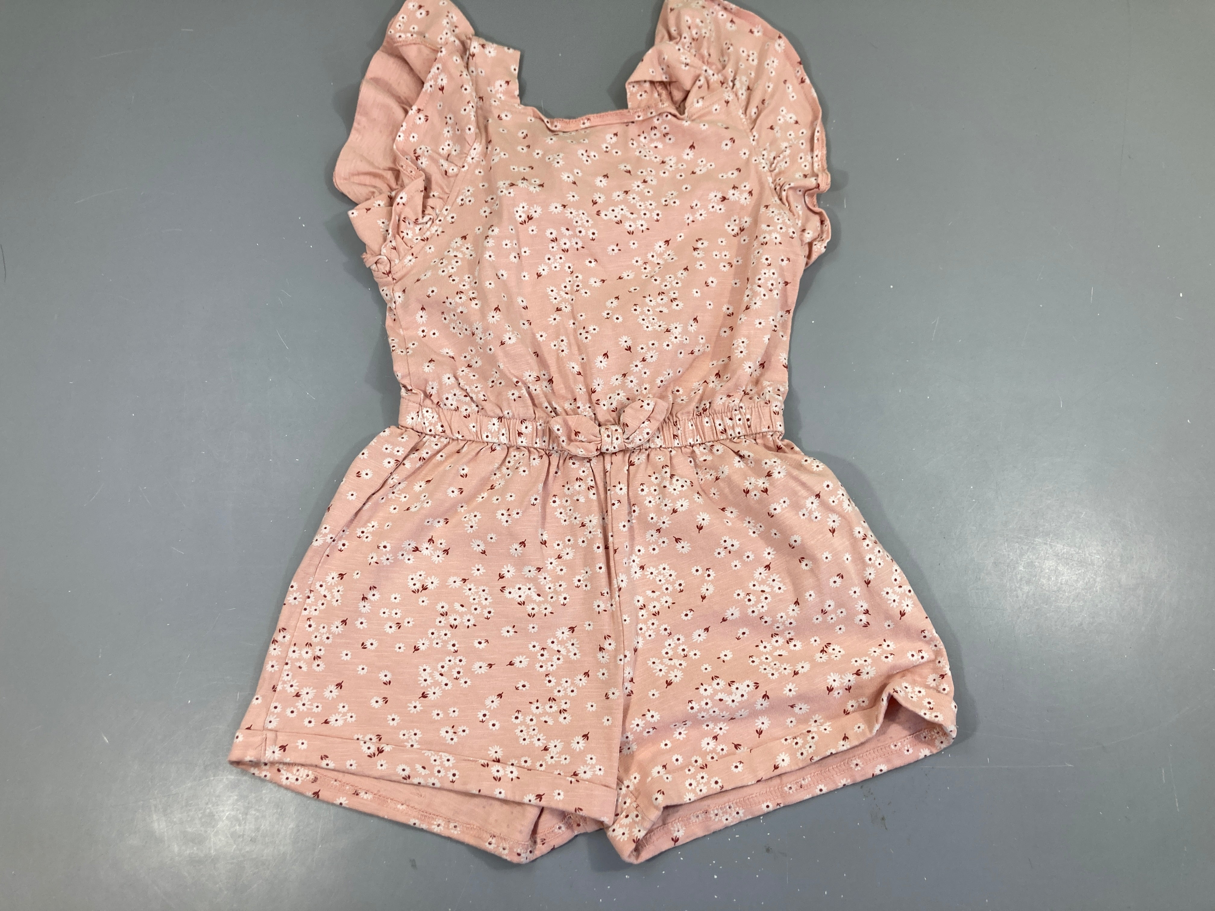 Combishort m.c jersey rose fleuri