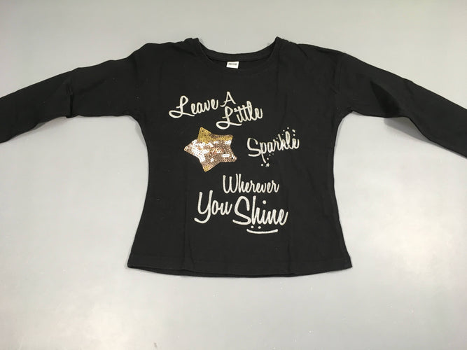 T-shirt m.l noir , leave a little sparkle, moins cher chez Petit Kiwi