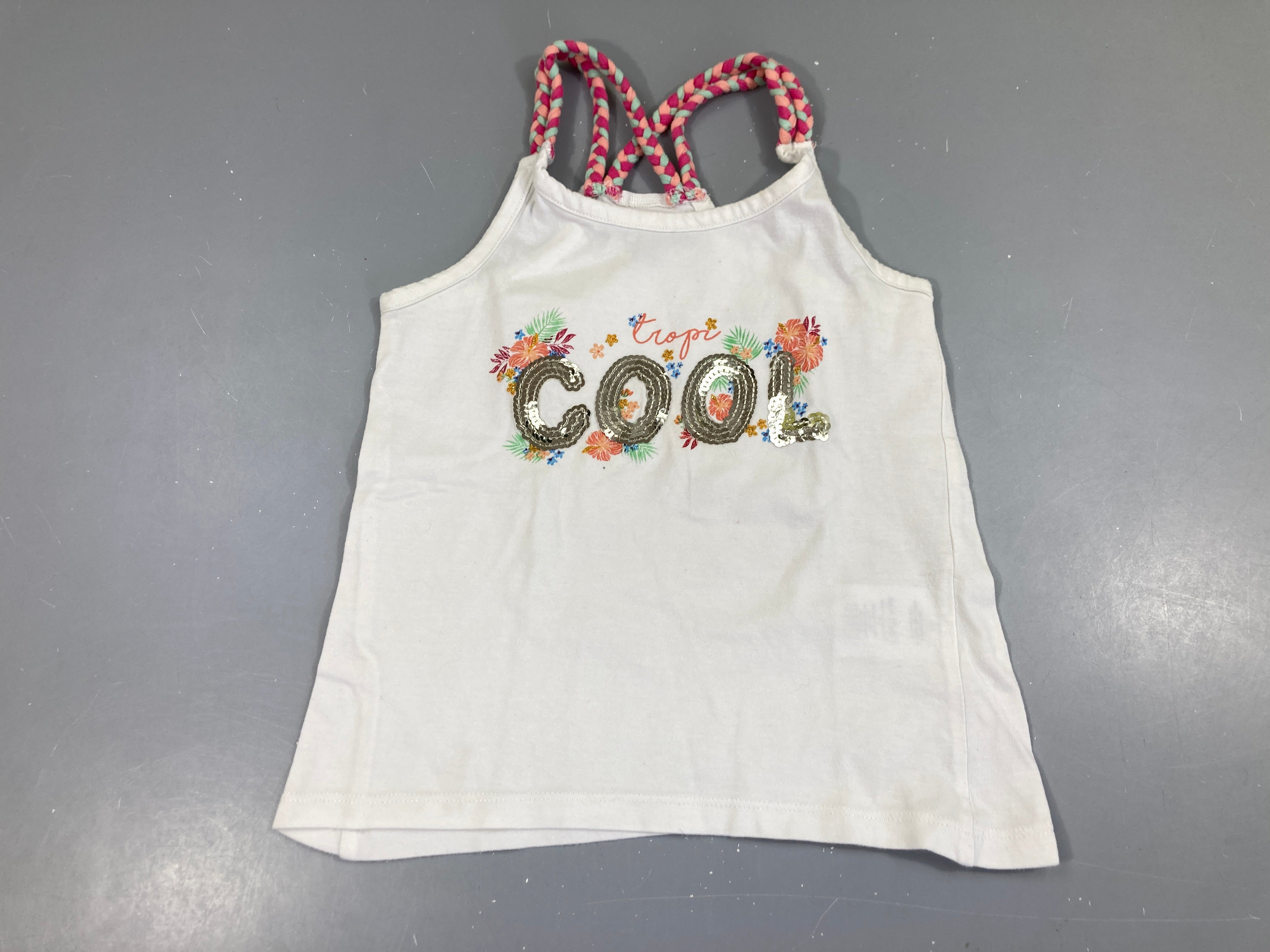 T-shirt s.m blanc cool sequins