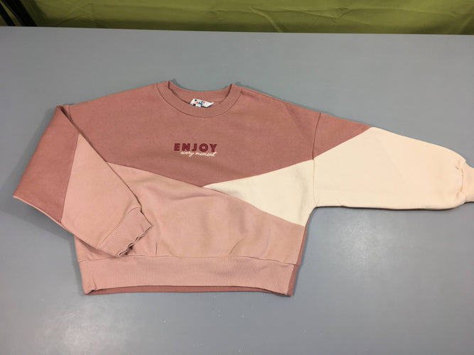 Sweat vieux rose 3 couleurs , enjoy moment, moins cher chez Petit Kiwi