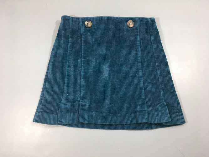 Jupe velours côtelé bleu, moins cher chez Petit Kiwi