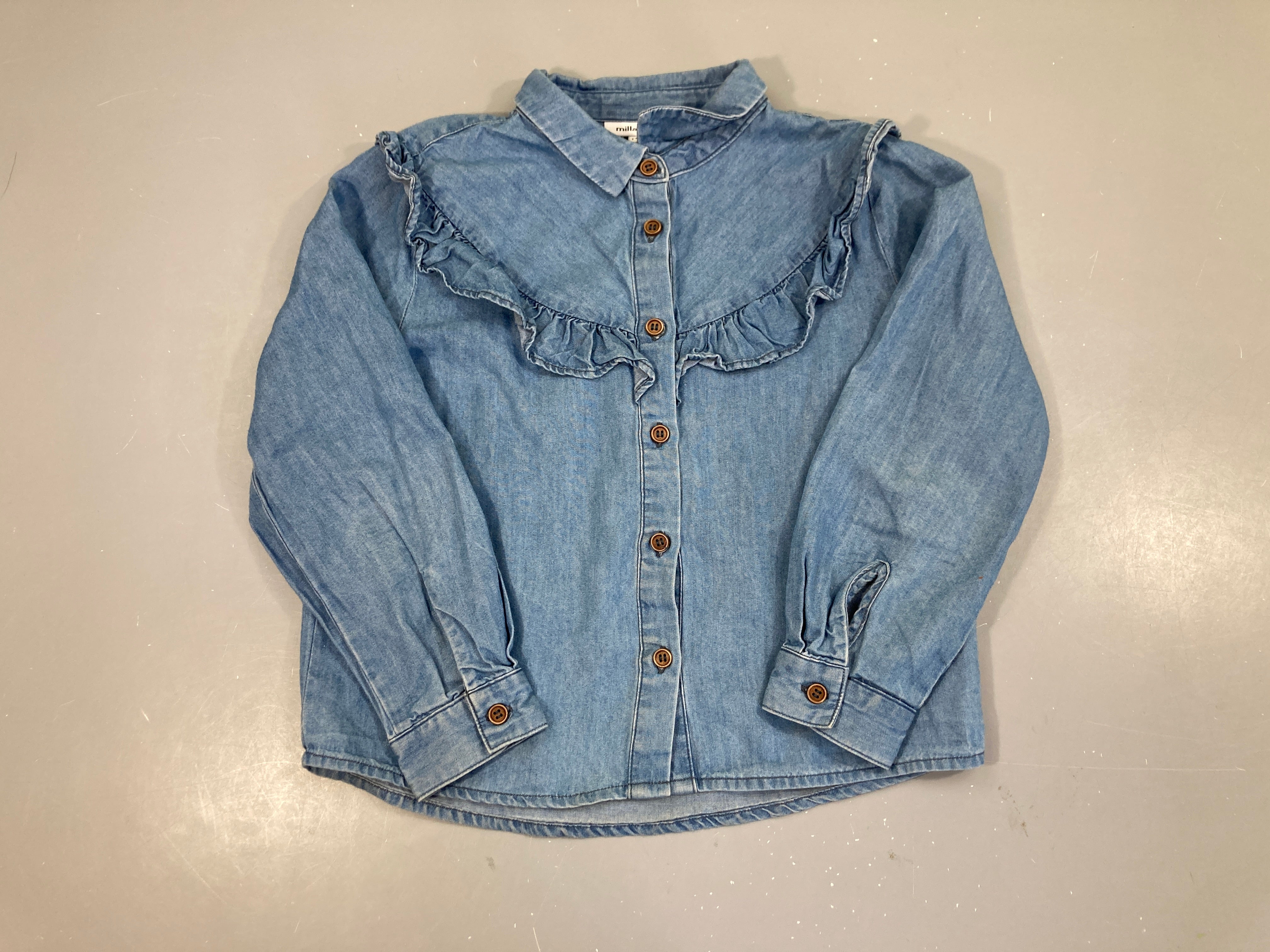 Chemisier m.l denim volants