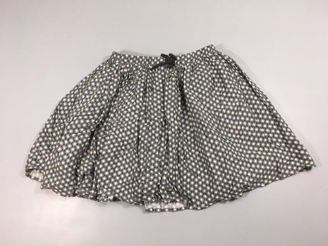 Jupe noir fleurs, moins cher chez Petit Kiwi