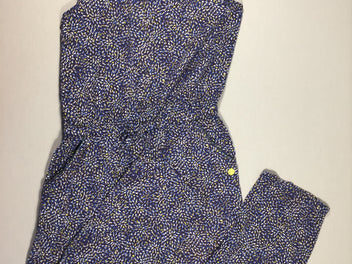 Combinaison fluide s.m bleu foncé - motifs blanc/bleu pétrole/jaune