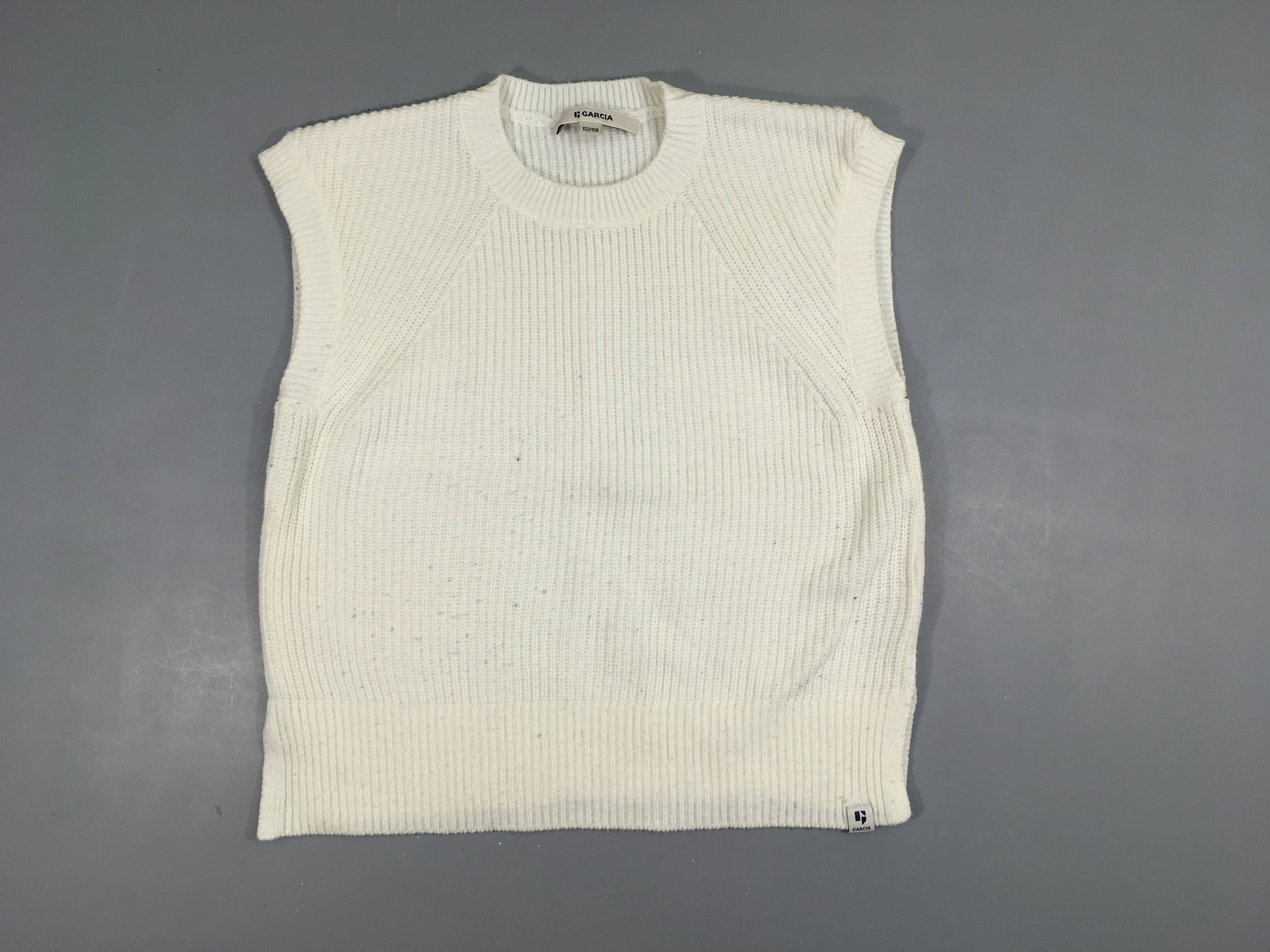 Pull s.m blanc 58% à carreaux.ylique 42% Coton
