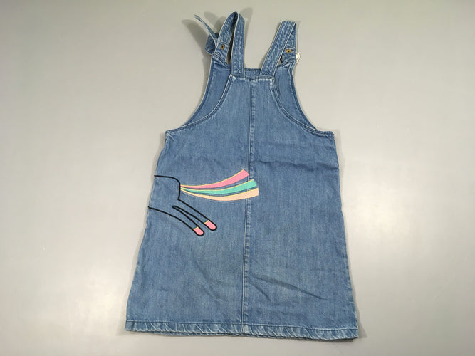 Robe Salopette jean licorne, moins cher chez Petit Kiwi