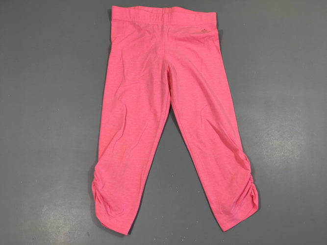 Legging court jersey rose fluo, fronces bas, moins cher chez Petit Kiwi