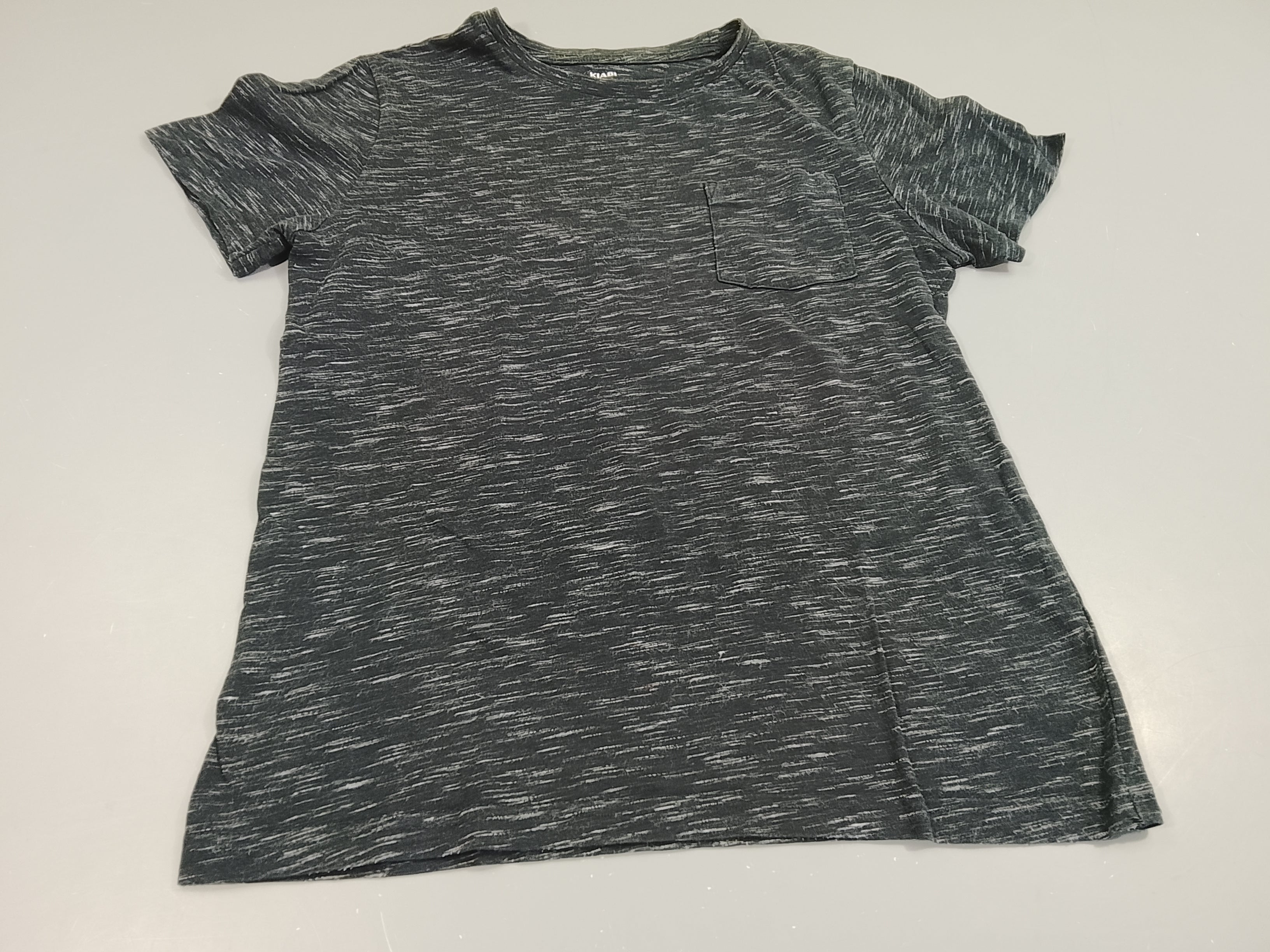 T-shirt m.c noir flammé blanc