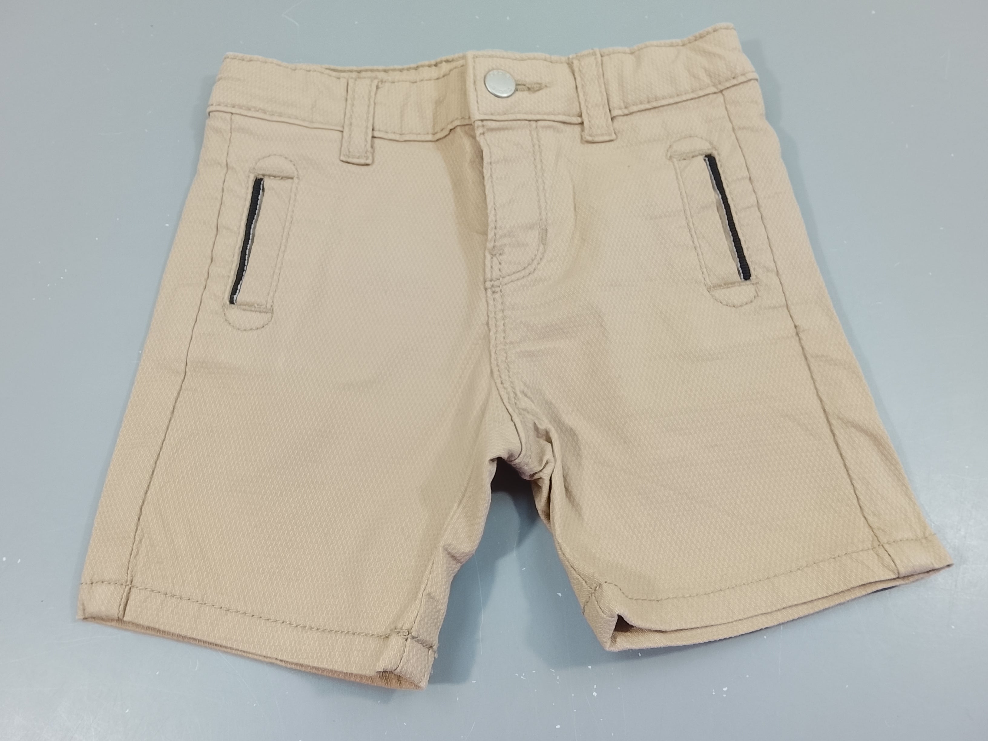 Short chino beige texturé