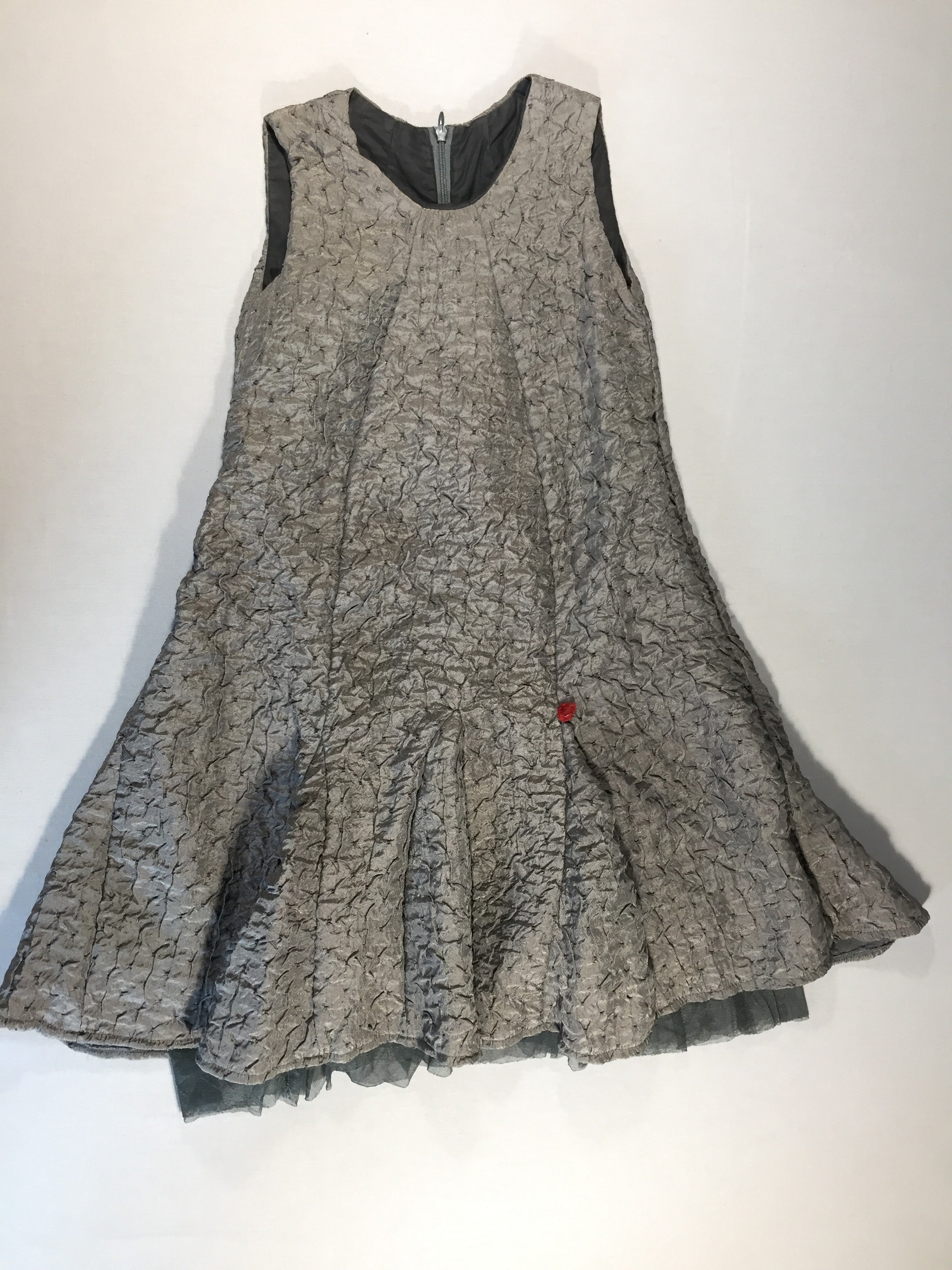 Poisson blanc - Robe s.m grise texturée