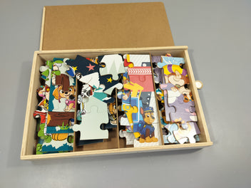 Complet 4 x 24 pcs puzzles en bois Pat Patrouille