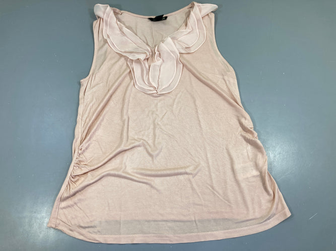T-shirt m.c de grossesse rose pâle tulle, moins cher chez Petit Kiwi