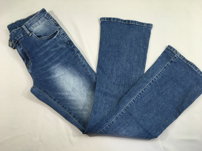 Jeans boot cut effet éraillé, T36, moins cher chez Petit Kiwi
