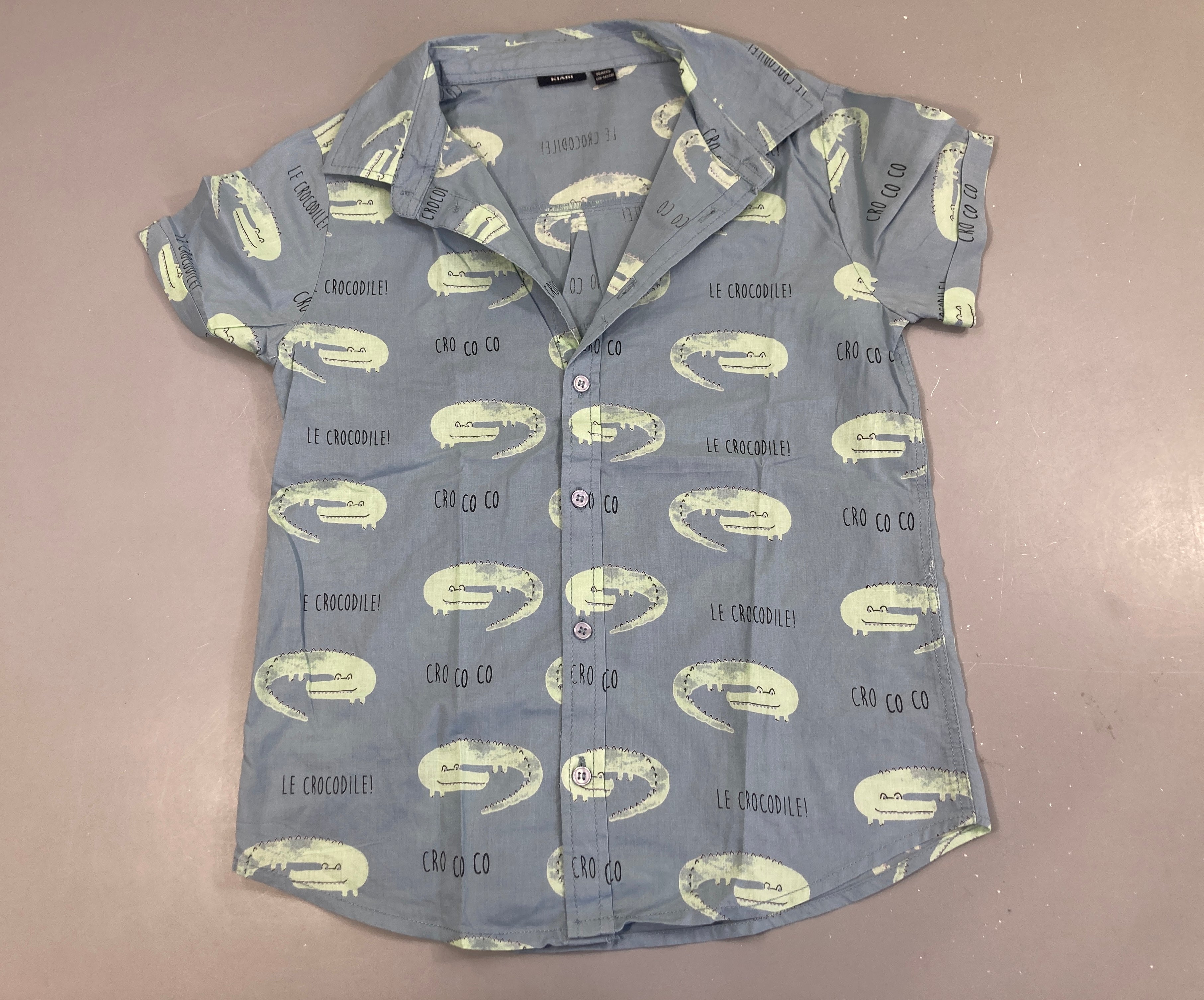 Chemise m.c bleue Croco