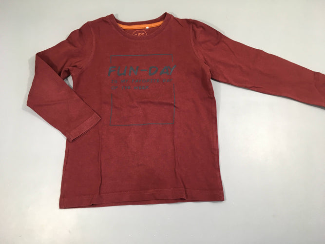 T-shirt m.l bordeaux , fun day, moins cher chez Petit Kiwi