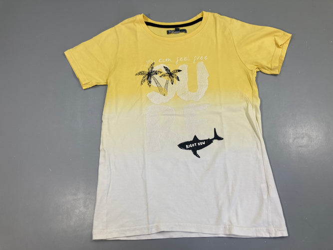 T-shirt m.c jaune Palmier, moins cher chez Petit Kiwi