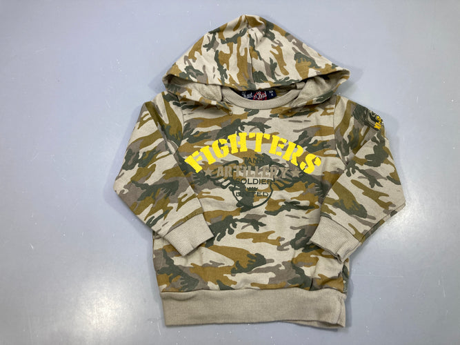 Sweat capuche camouflage imprimé Fighters, moins cher chez Petit Kiwi