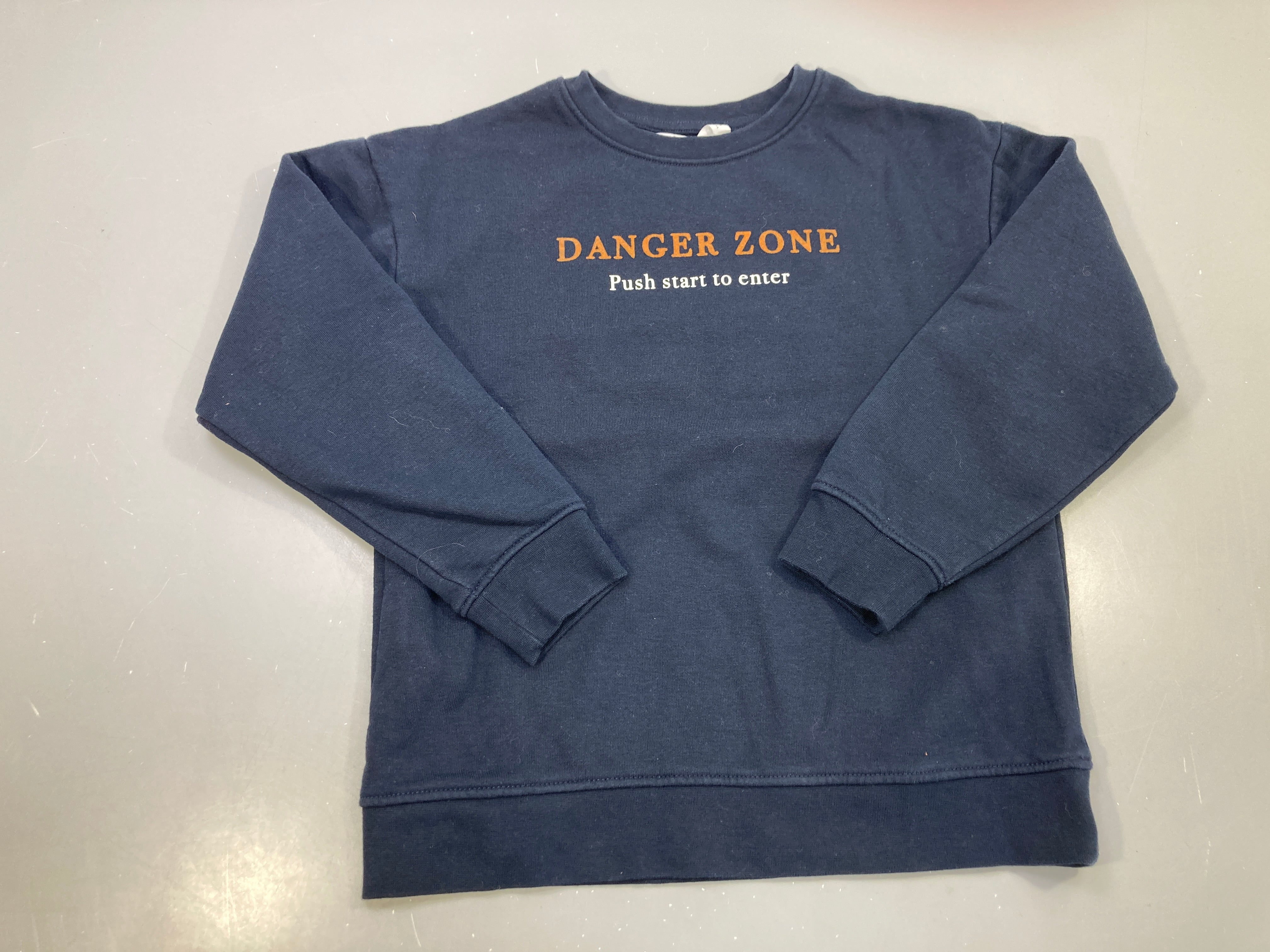 Sweat marine imprimé Danger Zone