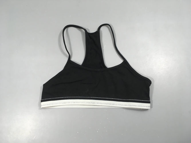Brassière noire élastique ligne argentée, moins cher chez Petit Kiwi
