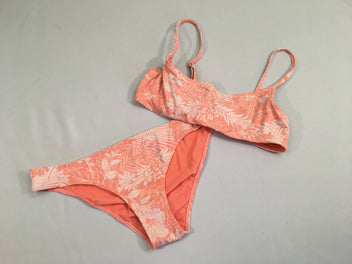 Bikini rose fleuri/feuillage