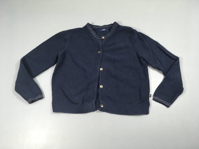 Gilet bleu foncé, moins cher chez Petit Kiwi