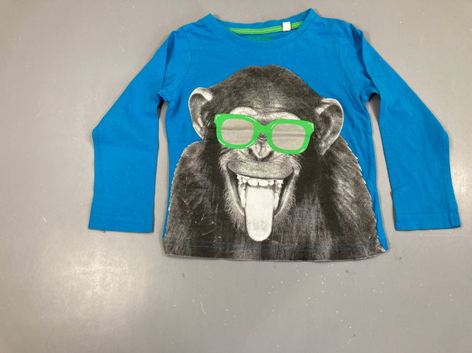 T-shirt m.l bleu Singe, moins cher chez Petit Kiwi