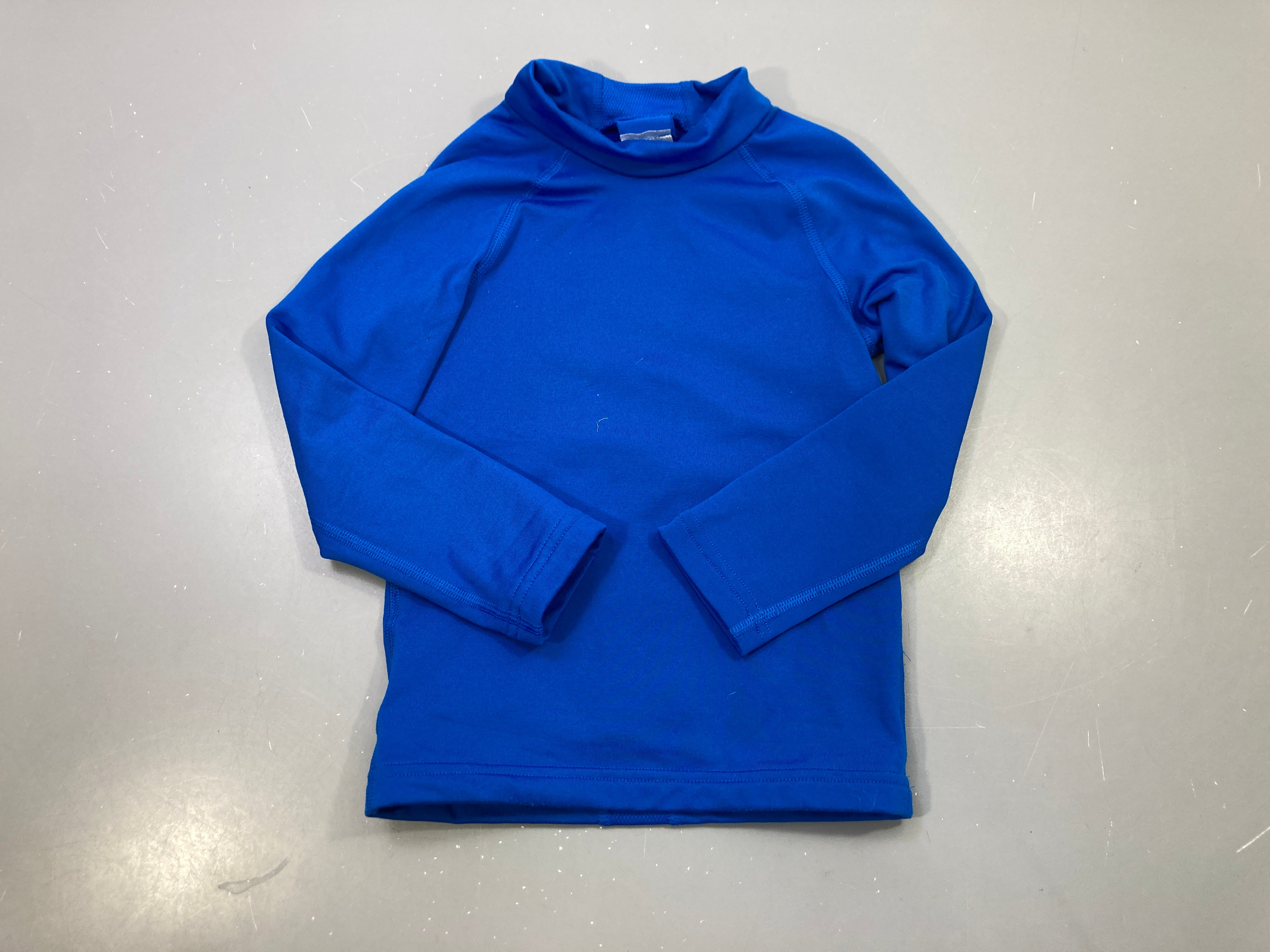 T-shirt m.l thermique col montant bleu roi
