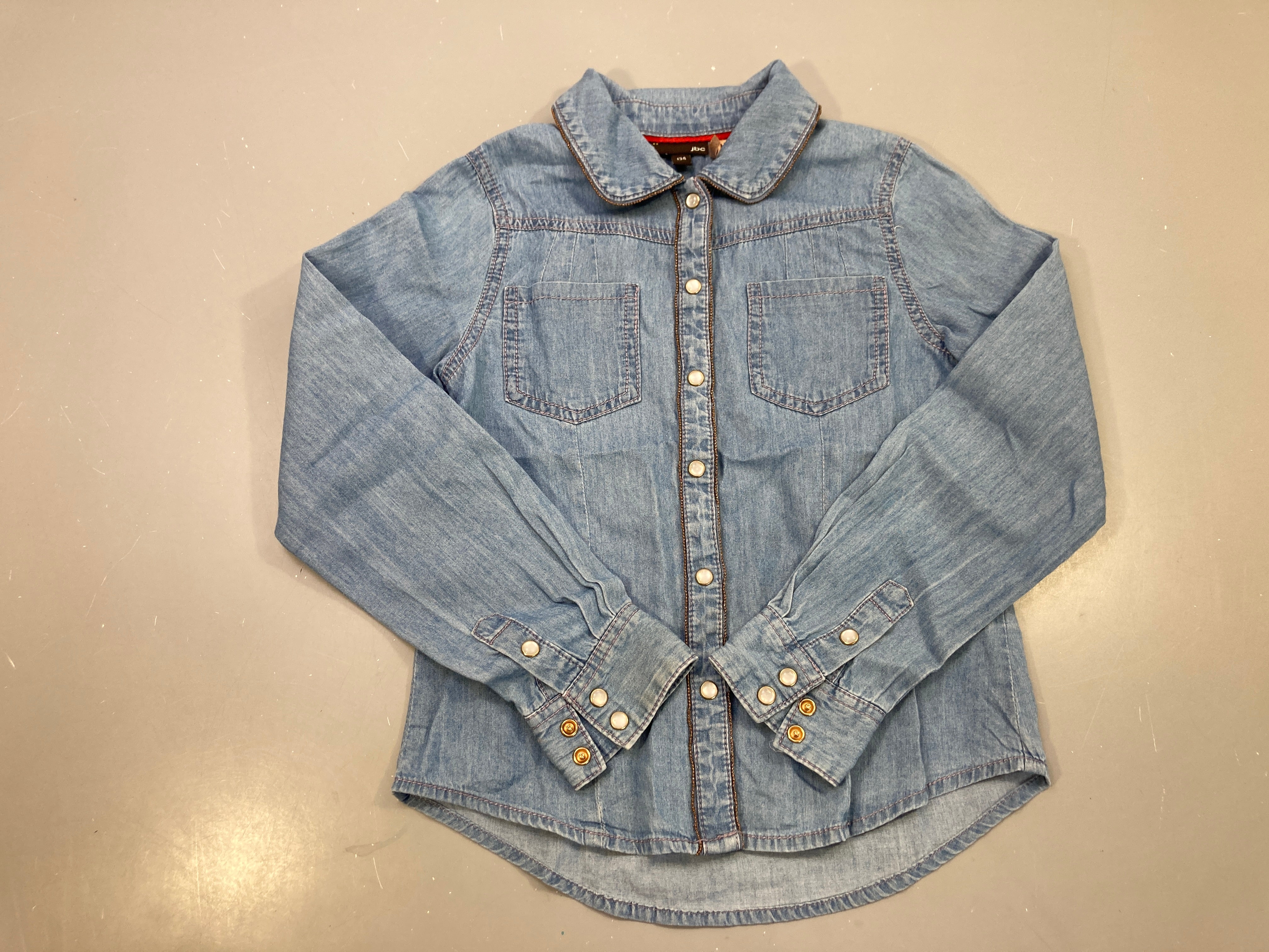 Chemise m.l jean bleu clair
