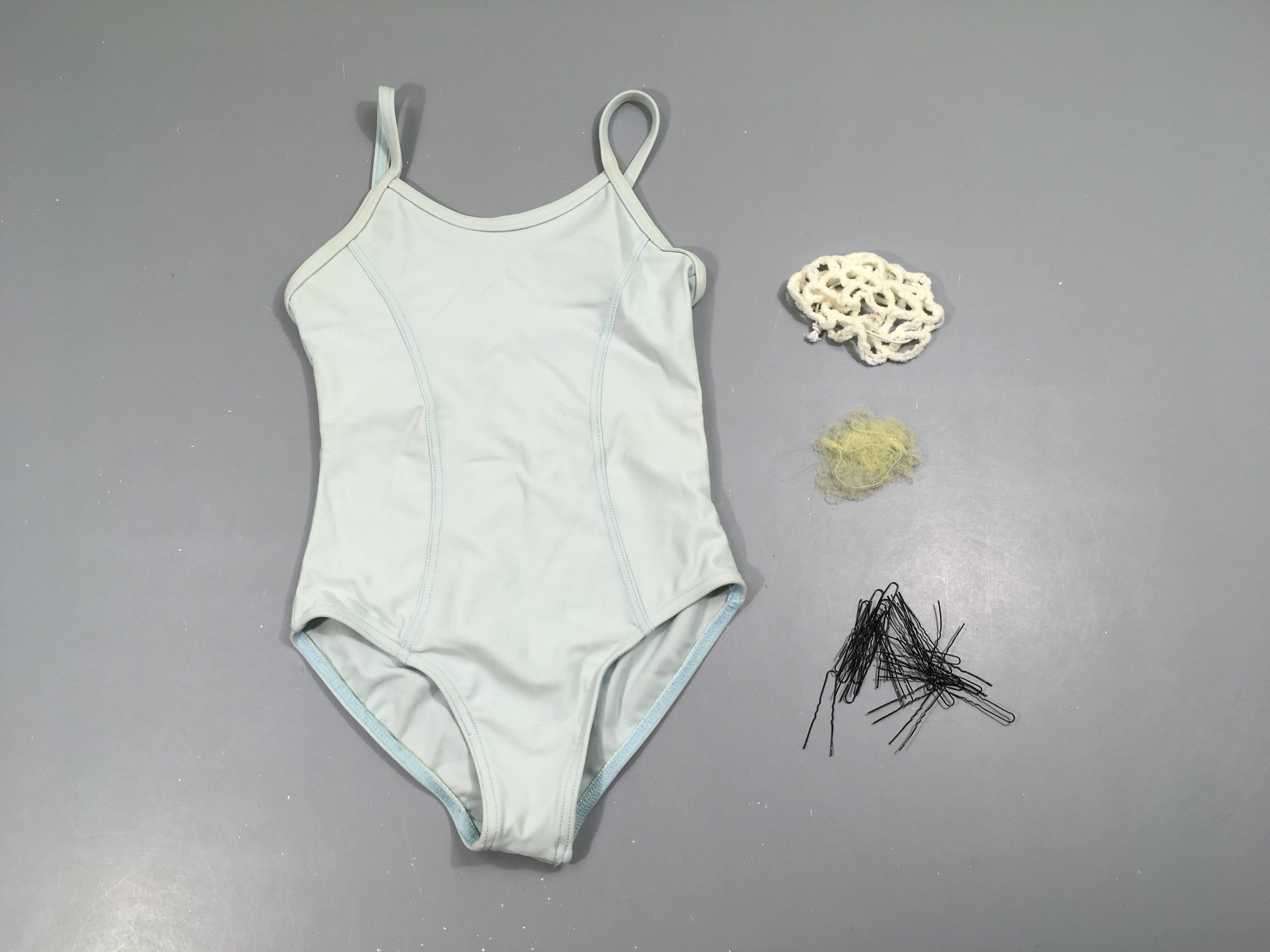 Ensemble de danse-Maillot bleu clair-3 Filets à chignon-Lots d'épingles à cheveux