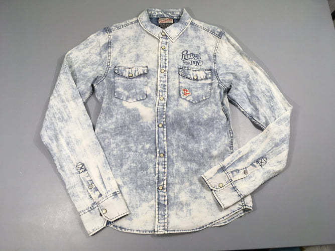Chemise m.l Denim effet délavé Petrol, moins cher chez Petit Kiwi