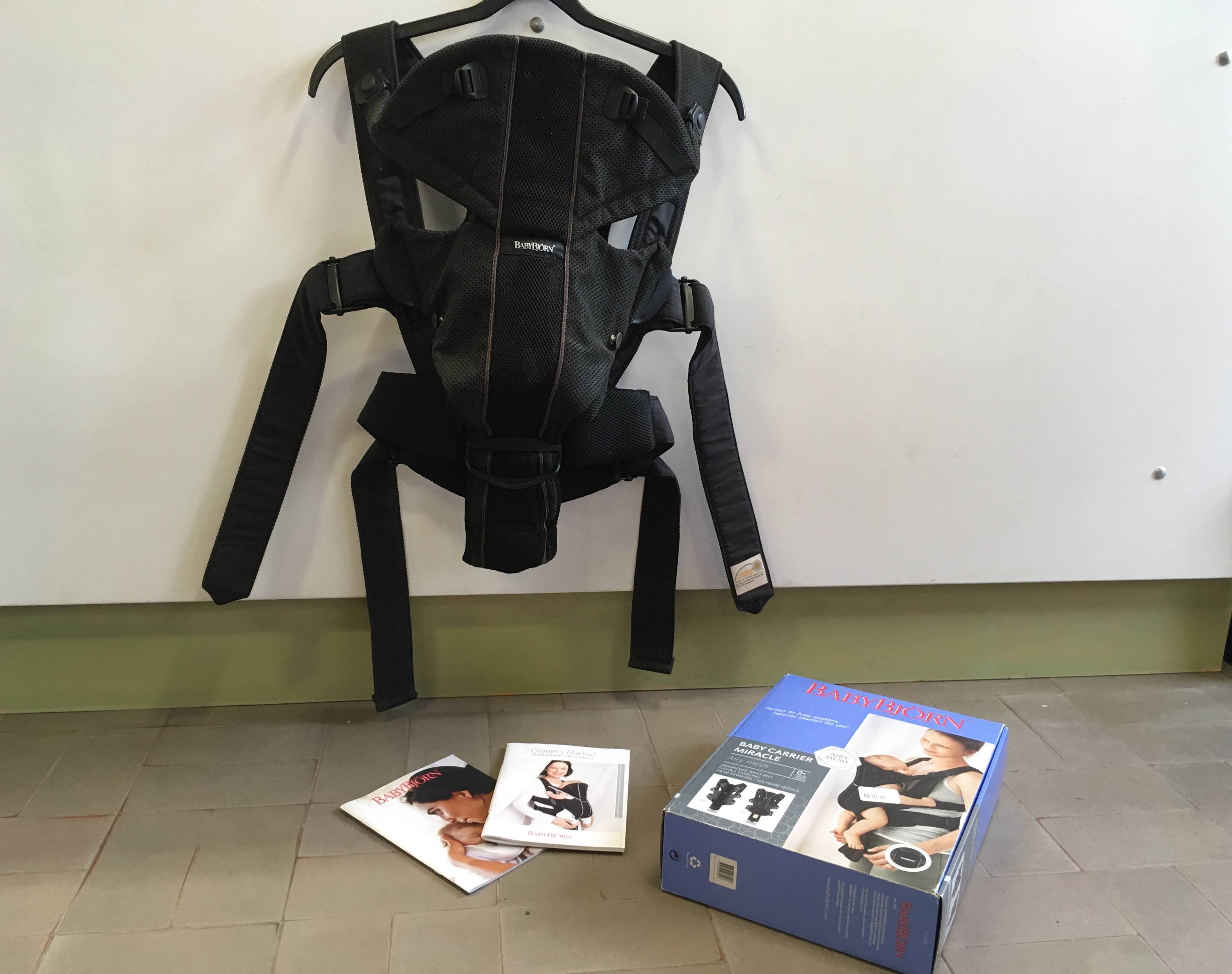 Porte-bébé miracle Air.y Mesh noir, 0-15m