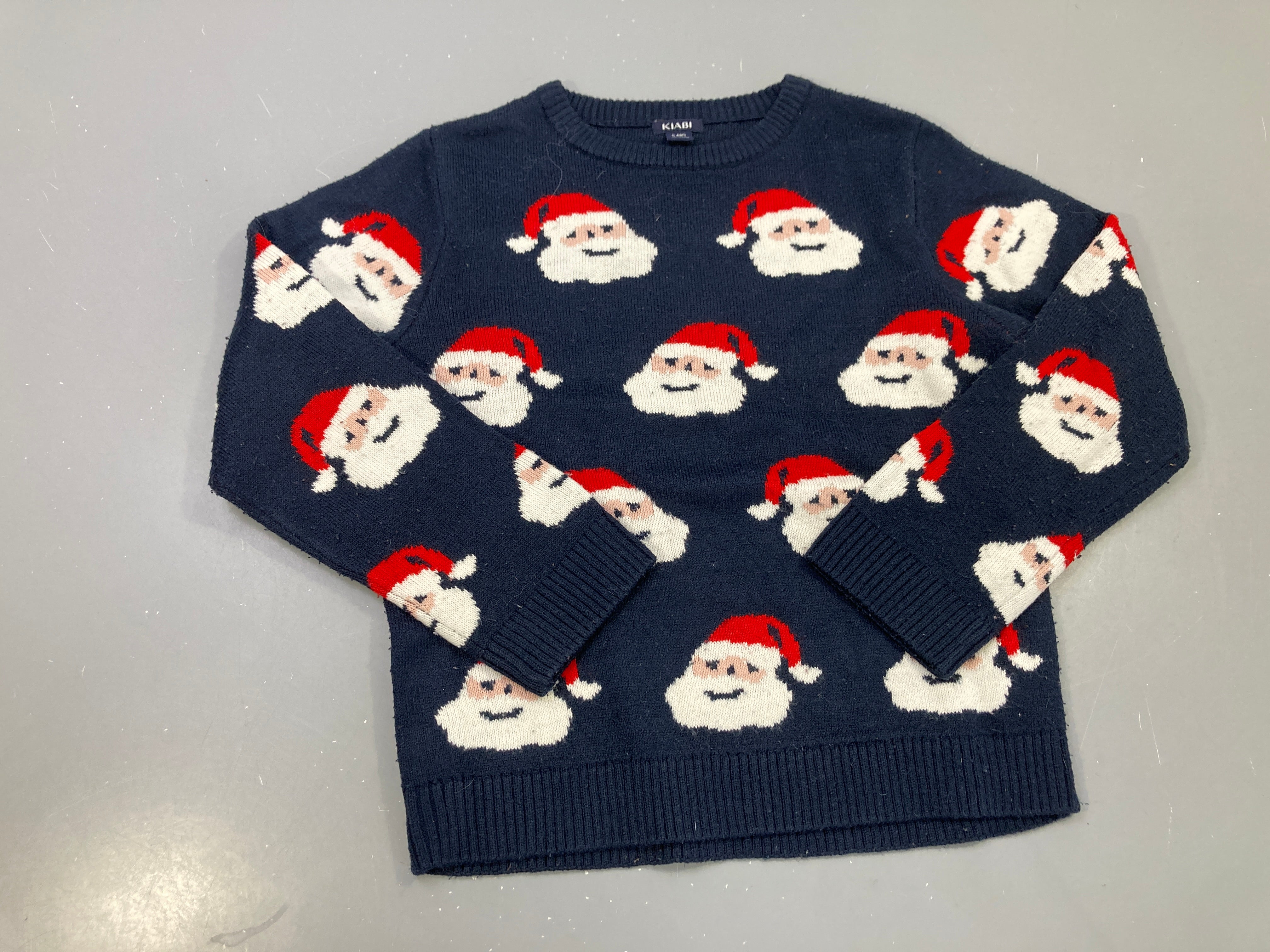 Pull marine motif Père Noël Bouloché