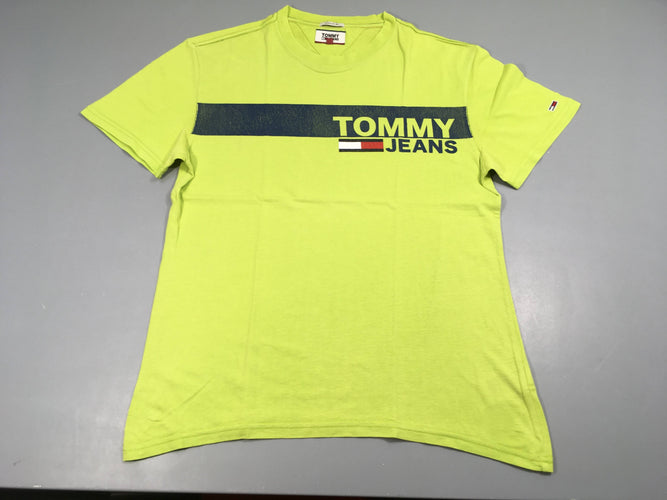 T-shirt m.c vert Tommy Jeans effet craquelé, moins cher chez Petit Kiwi