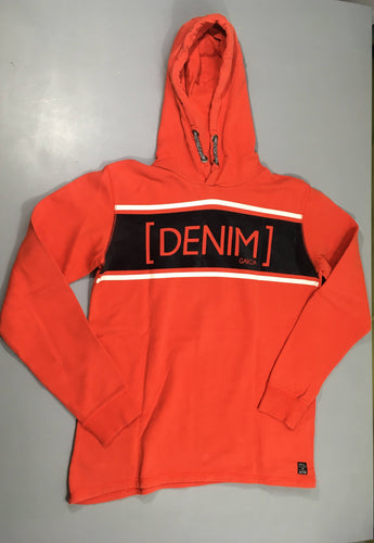 Sweat à capuche rouge Denim, moins cher chez Petit Kiwi