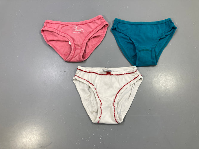 Lot 3 culottes rose bleu canard écru, moins cher chez Petit Kiwi