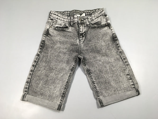 Bermuda en jean à revers gris effet, moins cher chez Petit Kiwi