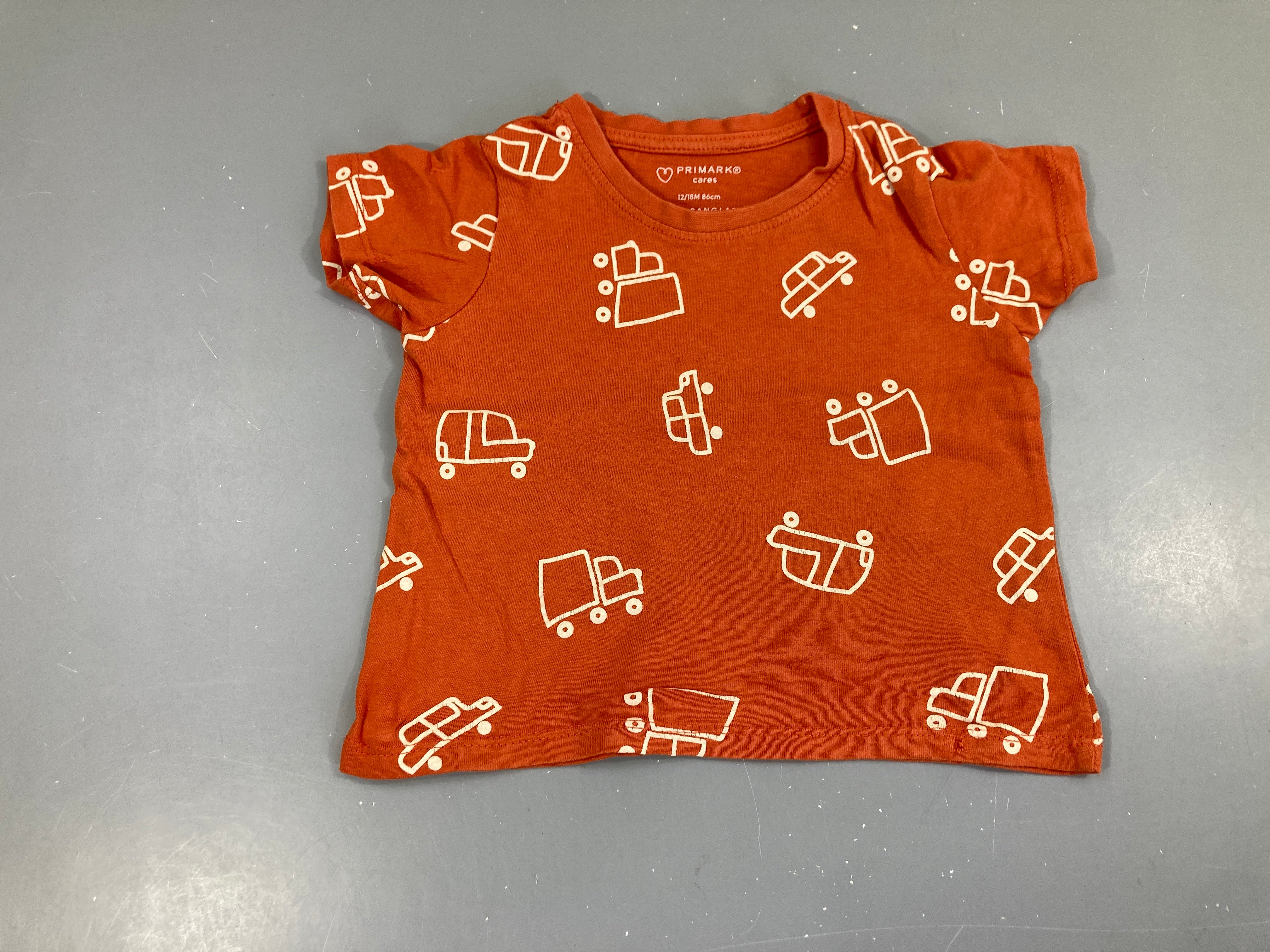 T-shirt m.c orange véhicules
