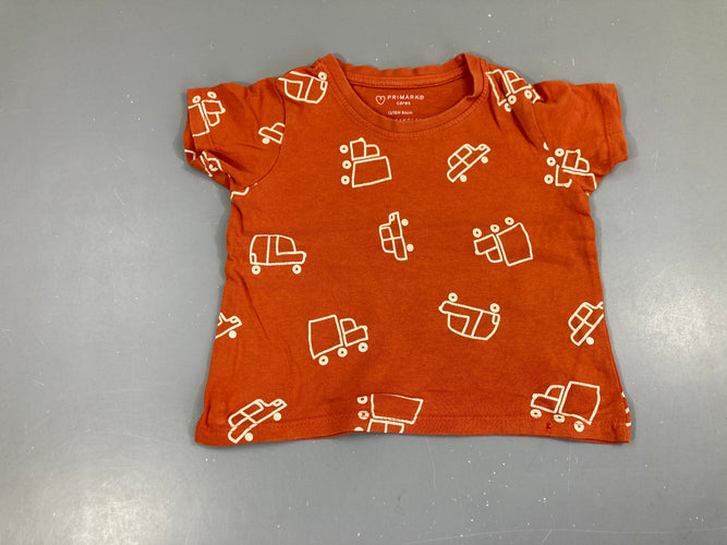 T-shirt m.c orange véhicules, moins cher chez Petit Kiwi