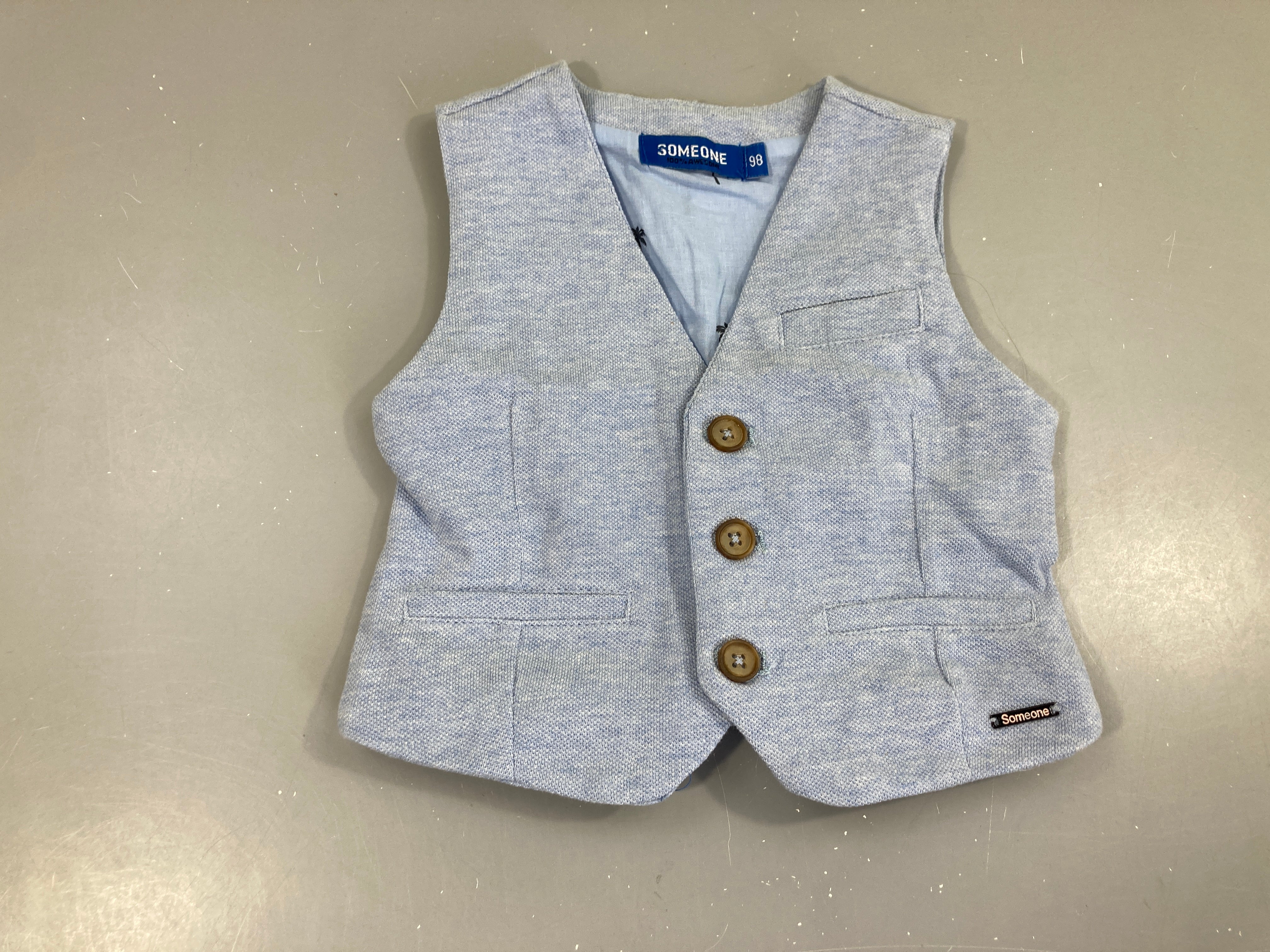 Gilet de costume s.m bleu clair